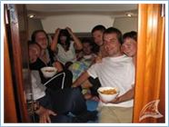 Dinner in cabin